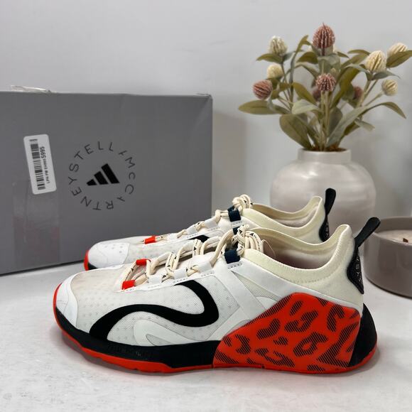Adidas by Stella McCartney Training Dropset Shoe White Orange IG1142 Women 6.5 - Picture 3 of 10